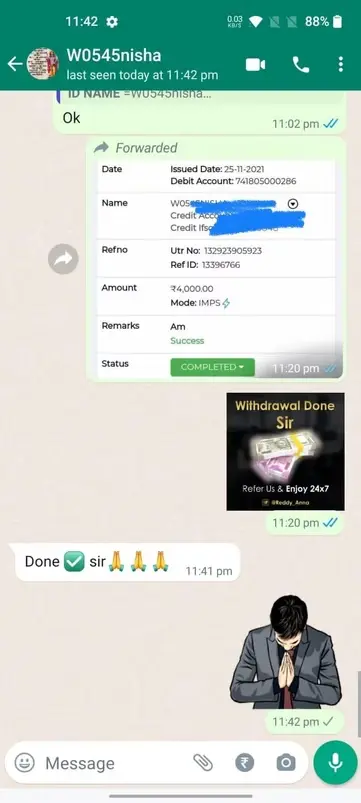 Mahadev Book WhatsApp customer review 2